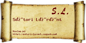 Sátori Lóránt névjegykártya